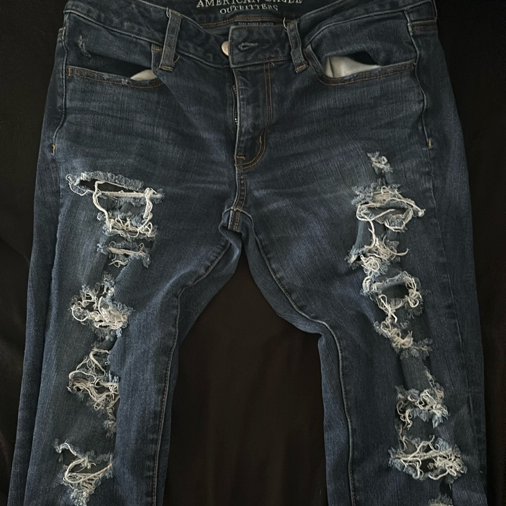 Blue American eagle skinny jeans
